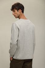 Load image into Gallery viewer, Cotton Mixed Texture Long-Sleeved T-Shirt (GY)
