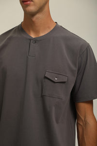 (T37DG) Premium Cotton Pocket T-Shirt