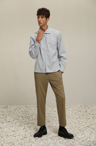 (P49KH) Slim-Fit Tapered Trousers