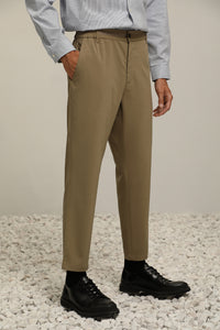 (P49KH) Slim-Fit Tapered Trousers