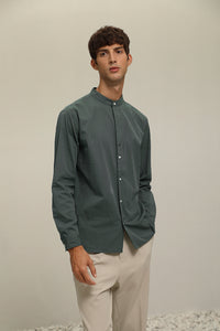 (S29DG)Regular-Fit Cotton Mixed Shirt