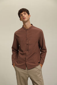 (S34RD) Tencel Mixed shirt