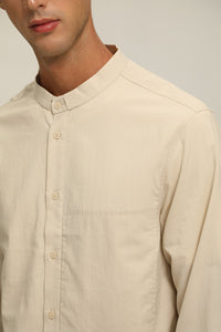 (S34BE) Tencel Mixed shirt