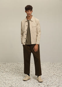 Twill Cotton Tapered Trousers (GN)