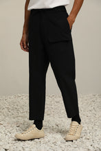 將圖片載入圖庫檢視器 (P50BK) Cotton Elasticated Tapered Trousers
