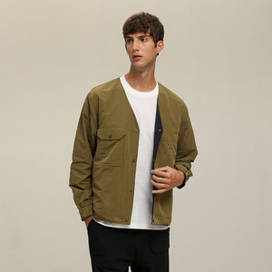 Double Side V-neck Jacket(NY/GN)