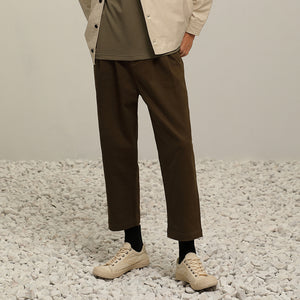 Twill Cotton Tapered Trousers (GN)