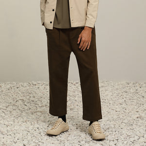 Twill Cotton Tapered Trousers (GN)