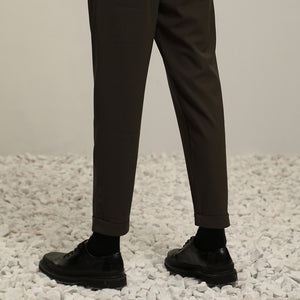 Slim Fit Turn-up Trousers (GN)