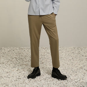 (P49KH) Slim-Fit Tapered Trousers