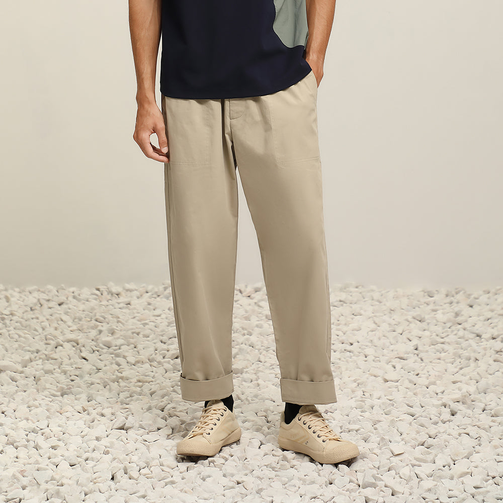 (P52GY) Wide-Leg Trousers