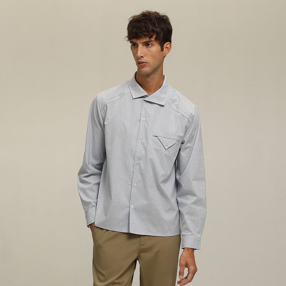 (S08BL) Cutaway Collar Regular Shirt