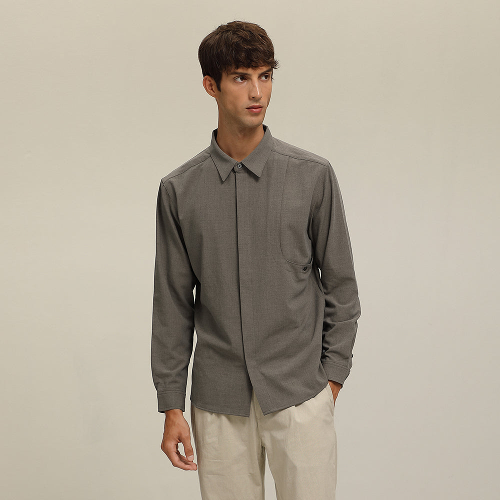 Curve Chest Pocket Shirt (BN)