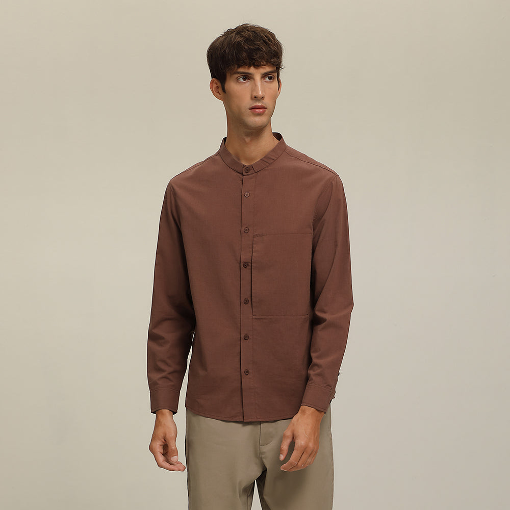 (S34RD) Tencel Mixed shirt